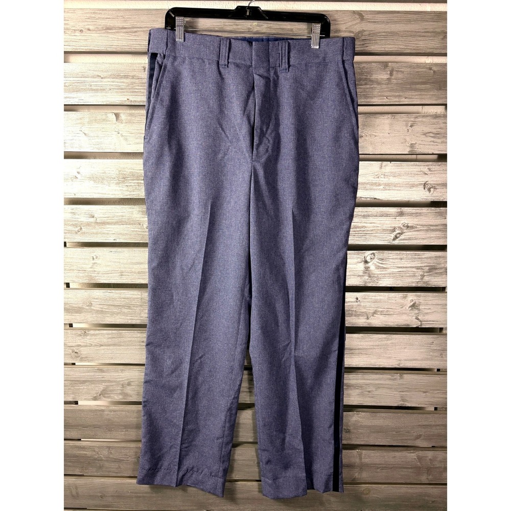Vintage United States Uniform Pants Mens 36R Side Stripe Union Made Blue